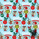 How the Grinch Stole Christmas Blue Ornaments 20278-223 Holiday fabric by Robert Kaurfman Fabrics  |  Bound in Stitches