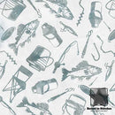 2025 All Minnesota Shop Hop Tossed Ice Fishing SH186-012 Neutral Glaze quilting fabric by Island Batik  |  Bound in Stitches Quilt Shop, Sauk Rapids, MN Fabric Store