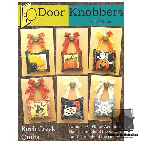 Door Knobbers - Fall and Winter mini pillows pattern by Deb Madir of Birch Creek Quilts | Bound in Stitches