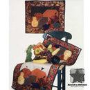 Harvest Time quilt pattern with pieced pumpkins, apples, grapes and corn by Helen Thorn of PineTree Lodge Designs  |  Bound in Stitches
