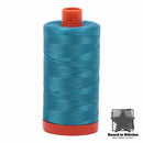 Aurifil Mako 50wt Cotton 1422 yd. (1300 m) spool - 4182 Dark Turquoise