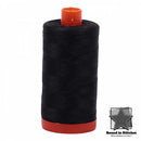 Aurifil Mako 50wt Cotton 1422 yd. (1300 m) spool - 4241 Very Dark Grey