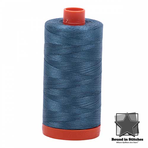Aurifil Mako 50wt Cotton 1422 yd. (1300 m) spool - 4644 Smoke Blue