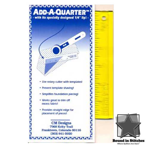 Add a Quarter paper piecing ruler