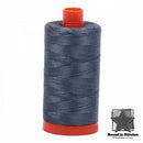 Aurifil Mako 50wt Cotton 1422 yd. (1300 m) spool - 1310 Medium Blue Grey