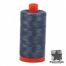 Aurifil Mako 50wt Cotton 1422 yd. (1300 m) spool - 1158 Medium Grey