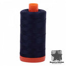 Aurifil Mako 50wt Cotton 1422 yd. (1300 m) spool - 2785 Very Dark Navy