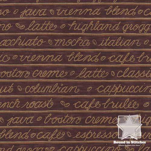 Moda Lotta Latte Coffee - Words by Deb Strain  |  Bound in Stitches