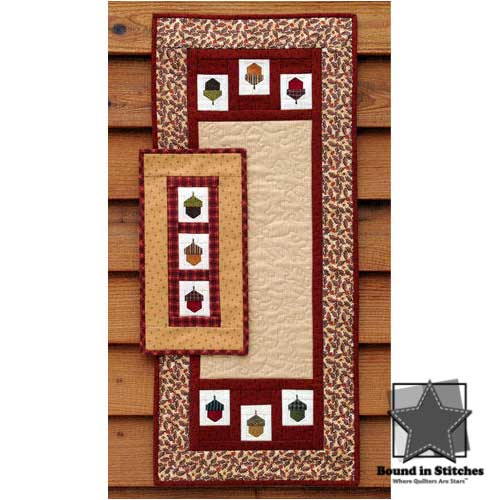 Acorn Wall Quilt & Table Runner by Mary Herschleb  |  Bound in Stitches