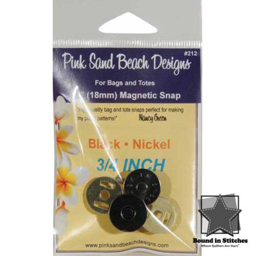 Magnetic Purse Snap - Black Nickel 3/4" by Pink Sand Beach Designs