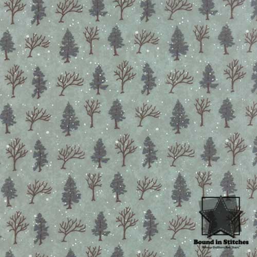 Winter Forest Flannel 6602-20F Eucalyptus by Moda  |  Bound in Stitches