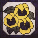 Stained Glass Pansies by Designs by Edna  |  Bound in Stitches