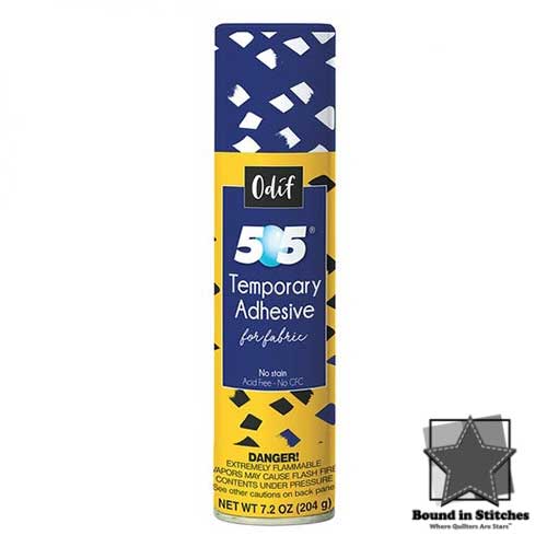 505 Spray & Fix Temporary Fabric Adhesive - 7.2 Ounce by Odif  |  Bound in Stitches Quilt Shop, Sauk Rapid, MN Fabric Store