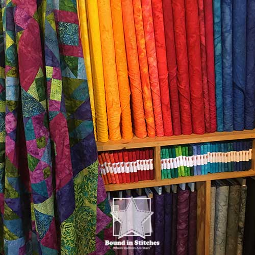 Bound in Stitches is your one-stop-shop for quilting fabrics, sewing notions, block of the month and quilting kits.