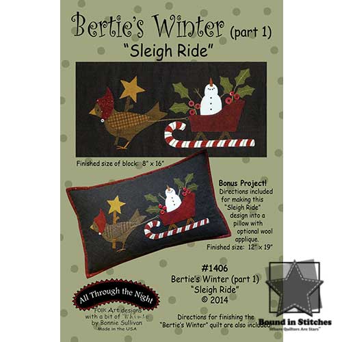 Berties Winter - Sleigh Ride Part 1 by Bonnie Sullivan of All Through The Night  |  Bound in Stitches