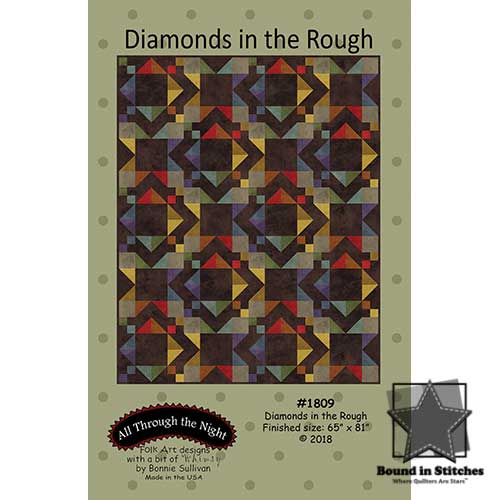 Image of pattern cover of Diamonds in the Rough pattern ATN 1809 by Bonnie Sullivan of All Through the Night | Bound in Stitches