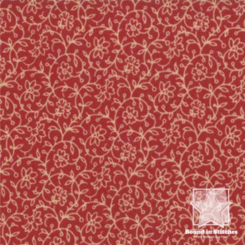 French General Favorites - Floral Lunaire Red 13607-17 quilting fabric by Moda Fabrics  |  Bound in Stitches