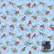 Frosty Frolic Blue Bird Toss quilting fabric by Susan Winget for Wilmington Prints