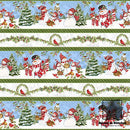 Frosty Frolic Multi Repeating Stripe quilting fabric by Susan Winget for Wilmington Prints