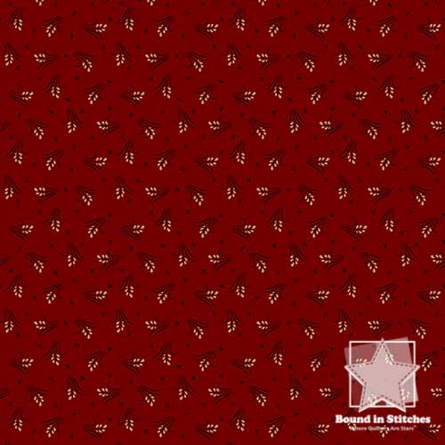 Mercantile Flannels F171117 Tiny Berries Red quilting fabric by Pam Buda for Marcus Fabrics  |  Bound in Stitches