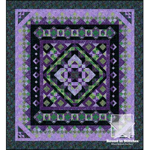 Mystic Vineyard Block of the Month batik quilt by Wilmington Prints  |  Bound in Stitches