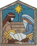 Stained Glass Manger Scene by Designs by Edna  |  Bound in Stitches