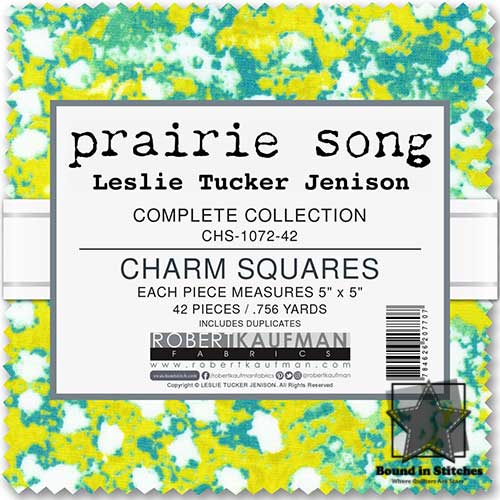 Image of quilting fabrics included in the Prairie Song Charm Squares CHS-1072-42 by Leslie Tucker Jenison of Robert Kaufman Fabrics | Bound in Stitches