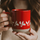 Red Holly Stoneware Coffee Mug by Sweet Water Decor  |  Bound in Stitches Quilt Shop, Sauk Rapids, MN Fabric Store