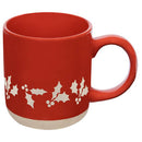 Red Holly Stoneware Coffee Mug by Sweet Water Decor  |  Bound in Stitches Quilt Shop, Sauk Rapids, MN Fabric Store