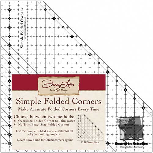 Simple Folded Corners Ruler AQDR1 by Doug Leko of Antler Quilt Design  |  Bound in Stitches