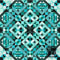 Teal-ing Good BOM Center Design of the quilt by Wilmington Prints