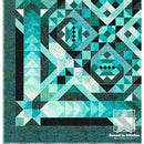 Teal-ing Good Quilt design featuring the corner of the quilt by Wilmington Prints