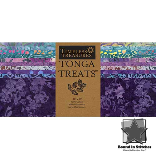 Timeless Treasures Paradise Tonga Treats Batiks 10-Inch Pre-Cut Squares designed by Wing and A Prayer Designs