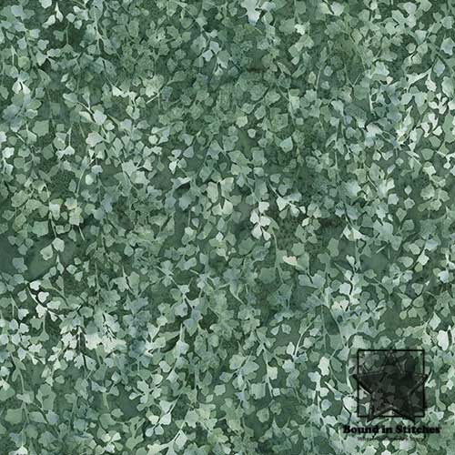 Bali Batik Vine Leaf Happy Fields V2519-98 Moss quilting fabric by Hoffman Fabrics  |  Bound in Stitches Quilt Shop, Sauk Rapids, MN fabric store