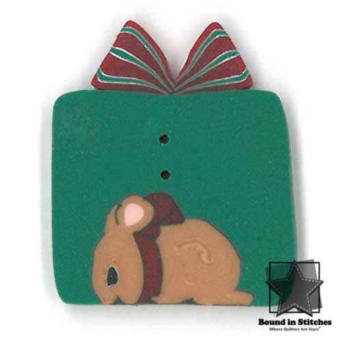 Christmas Mouse Button 4419 by Just Another Button Company  |  Bound in Stitches