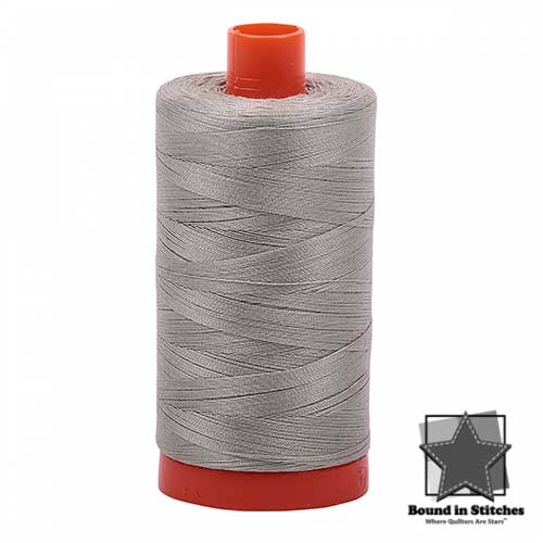 Aurifil 50wt. Cotton Thread – Light Grey  |  Bound in Stitches