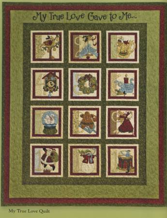 The 12 Days of Christmas Quilting Book by Nancy Halvorsen of Art to Heart Designs picture of the quilt project "My True Love Quilts" | Bound in Stitches Quilt Shop