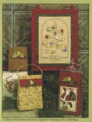 The 12 Days of Christmas Quilting Book by Nancy Halvorsen of Art to Heart Designs picture of the quilt project "12 Days of Christmas Stitchery Quilt and Christmas Pear Gift Bags"  | Bound in Stitches Quilt Shop
