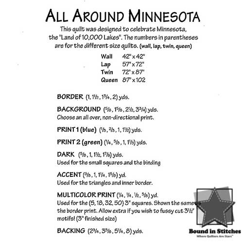 All Around Minnesota Supply List by Atkinson Designs