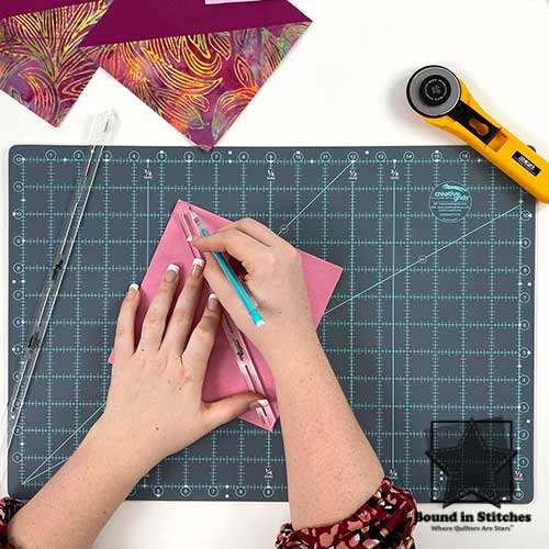Creative Grids 9 Inch Seam Guide Tool - Example of Using It  |  Bound in Stitches