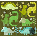 Dinosaurs showing a corner of the quilt by Elizabeth Hartman  |  Bound in Stitches