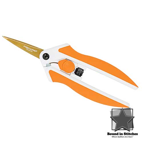 Titanium Micro-Tip Scissors by Fiskars  |  Bound in Stitches