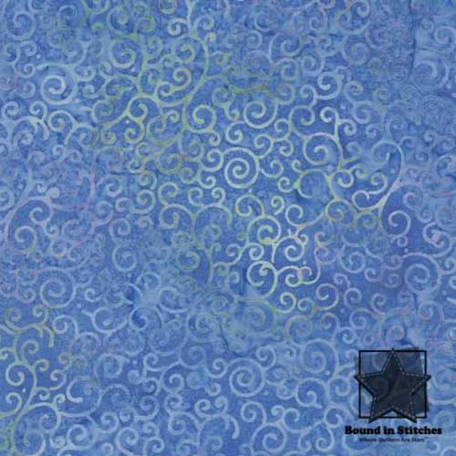 Island Batik - Blue Swirl BE16-4 Blue  |  Bound in Stitches
