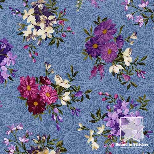 JT-C8490 Blue by Timeless Treasures Fabrics  |  Bound in Stitches
