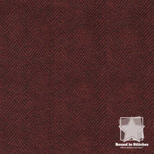 Woolies Flannel MASF1841-R2 Herringbone Dark Red