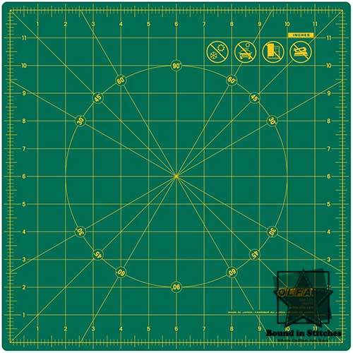 Olfa® Spinning Square Cutting Mat - 12" x 12"  |  Bound in Stitches