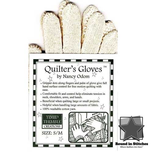 Quilting Gloves - Size M/L by Nancy Odom of Timid Thimble