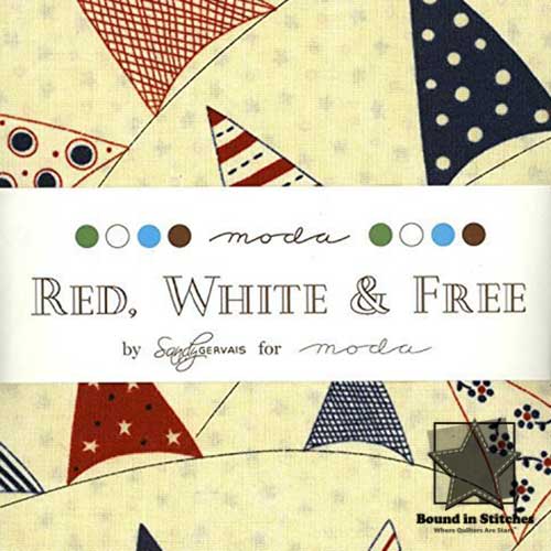 Moda Red, White & Free 17800-MC Mini Charm Pack  |  Bound in Stitches