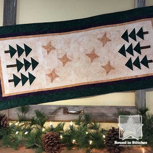 Starry Pines Table Runner  |  Bound in Stitches