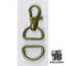Swivel Clip and D Ring - Antique Brass
